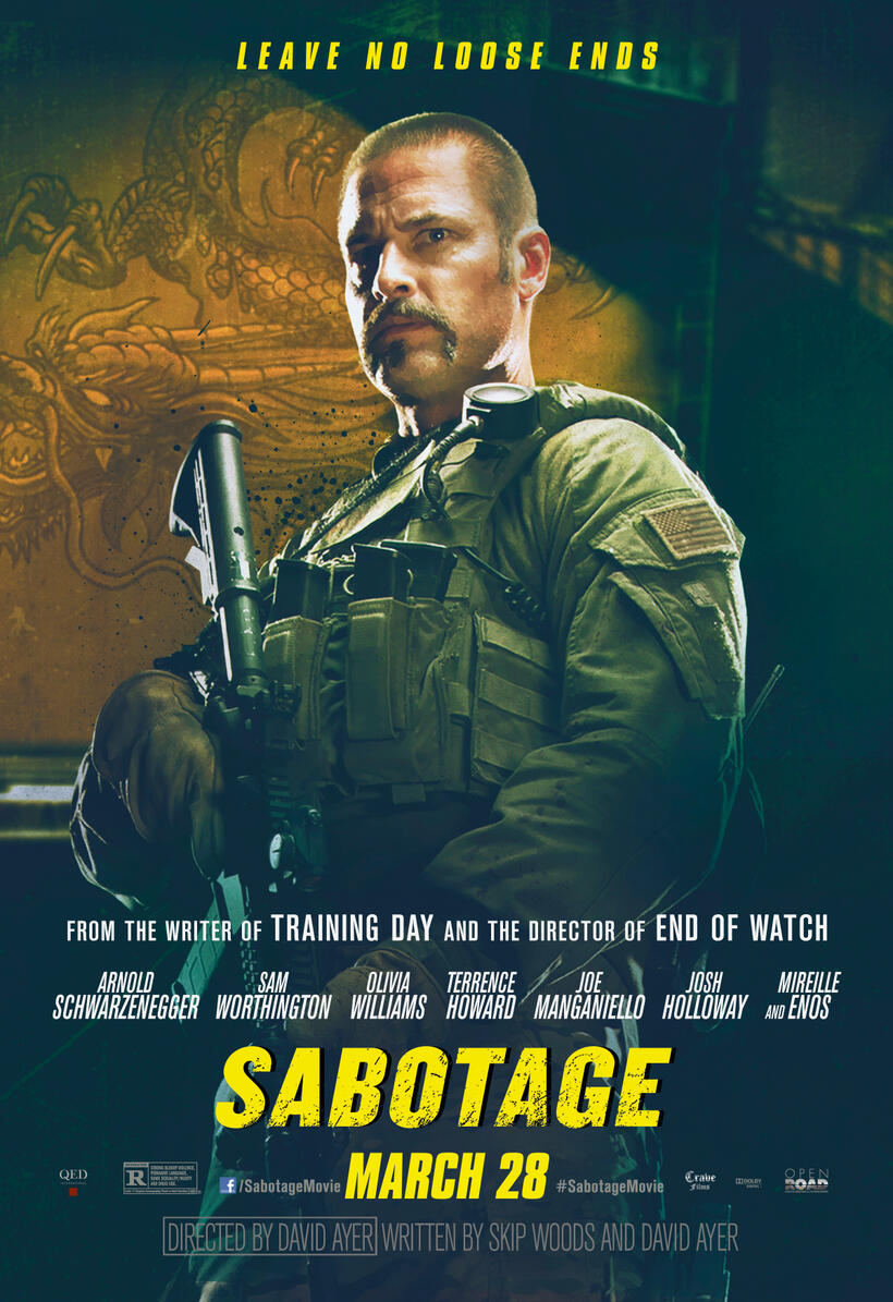 Character poster for "Sabotage."