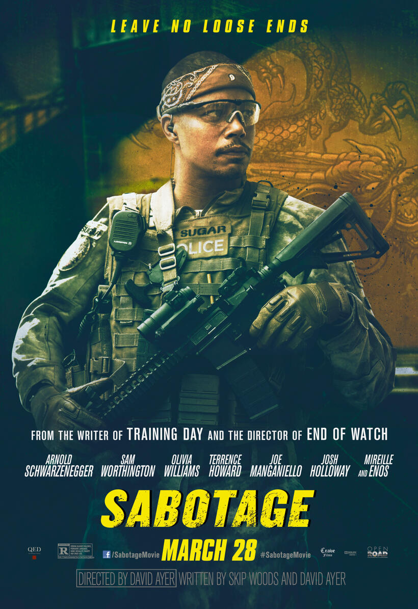 Character poster for "Sabotage."