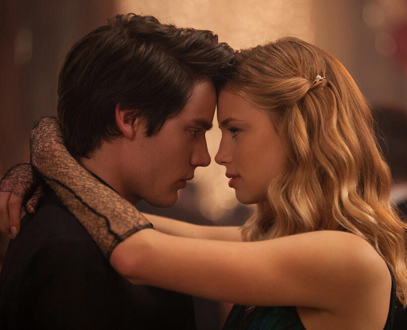 Dominic Sherwood and Lucy Fry in "Vampire Academy."