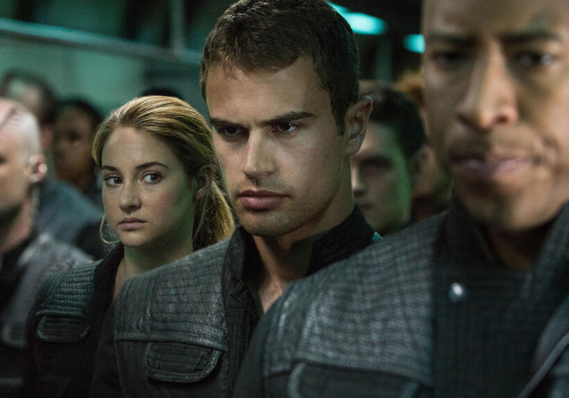 Shailene Woodley and Theo James in "Divergent."