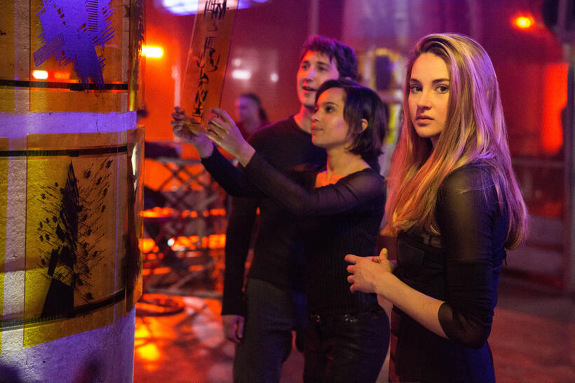 Ben Lloyd-Hughes, Zoe Kravitz and Shailene Woodley in "Divergent."