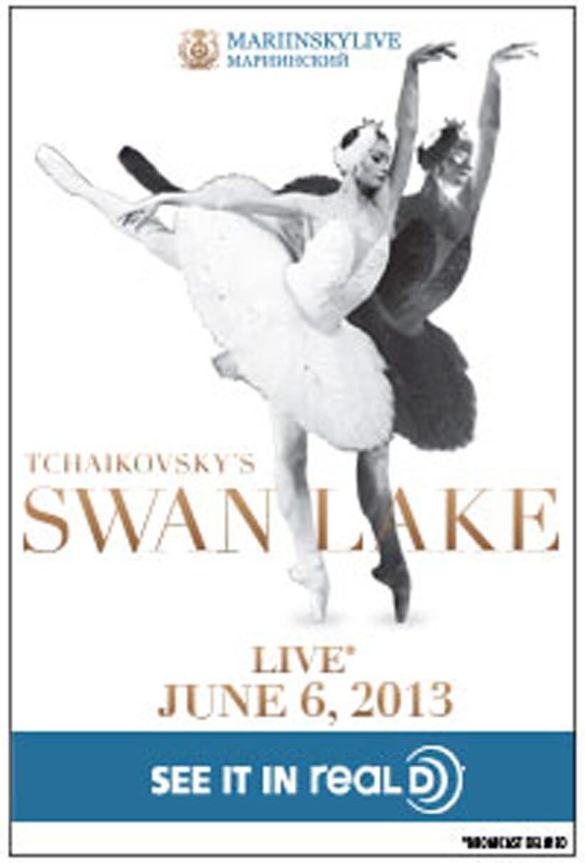 Poster art for "Swan Lake Mariinsky Live in 3D."