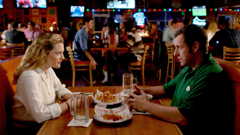 Drew Barrymore as Lauren and Adam Sandler as Jim in "Blended."