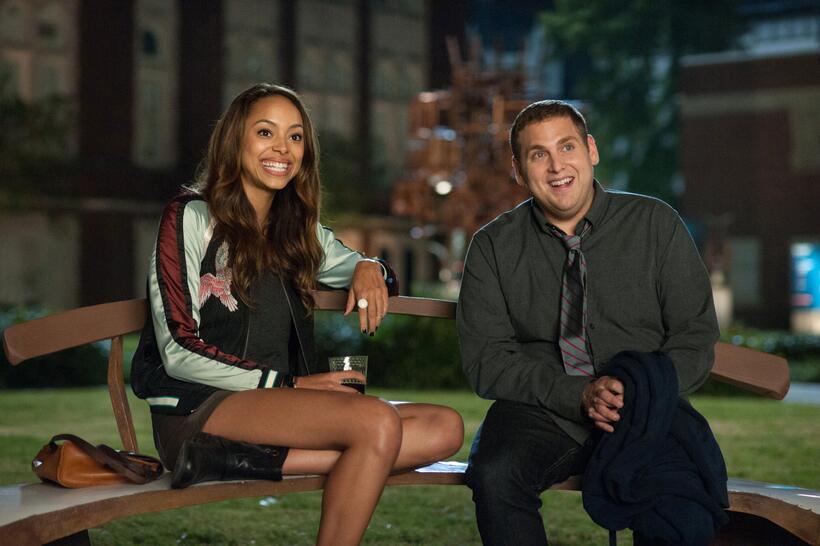 Amber Stevens and Jonah Hill in "22 Jump Street."