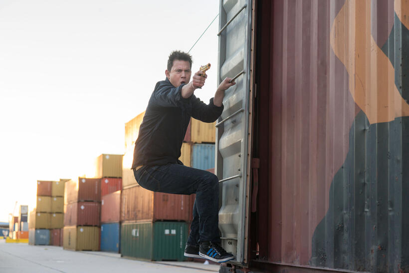 Channing Tatum on the set of "22 Jump Street."