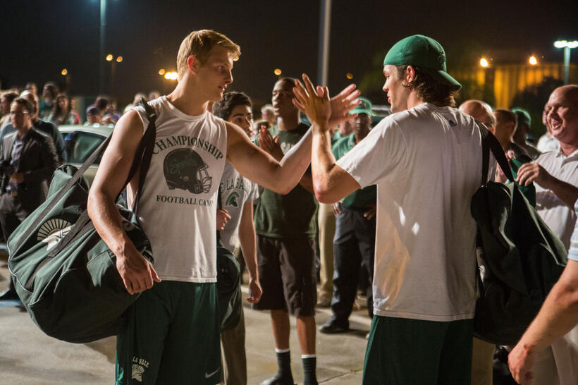 Alexander Ludwig and Matthew Daddario in "When the Game Stands Tall."