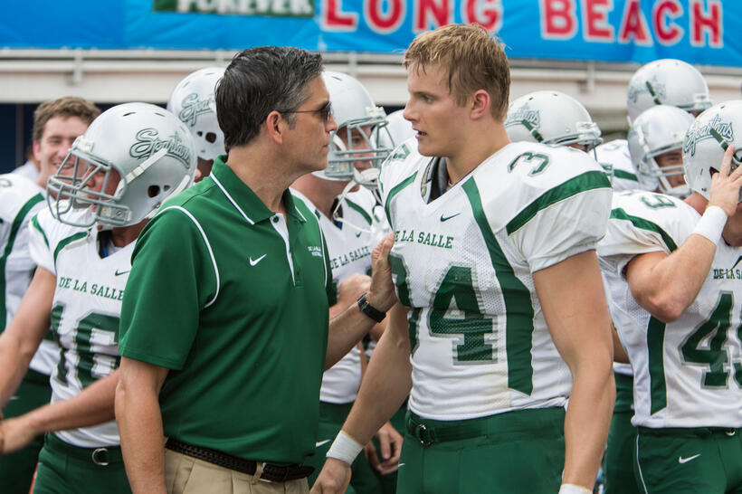 James Caviezel and Alexander Ludwig in "When the Game Stands Tall."