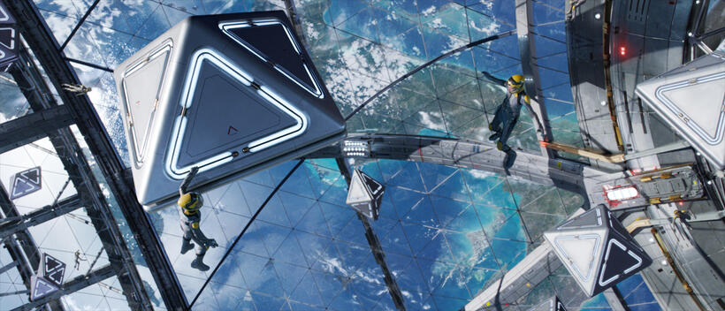 Aramis Knight and Asa Butterfield in "Ender's Game."