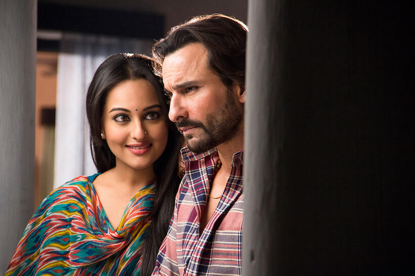 Sonakshi Sinha and Saif Ali Khan in "Bullett Raja."