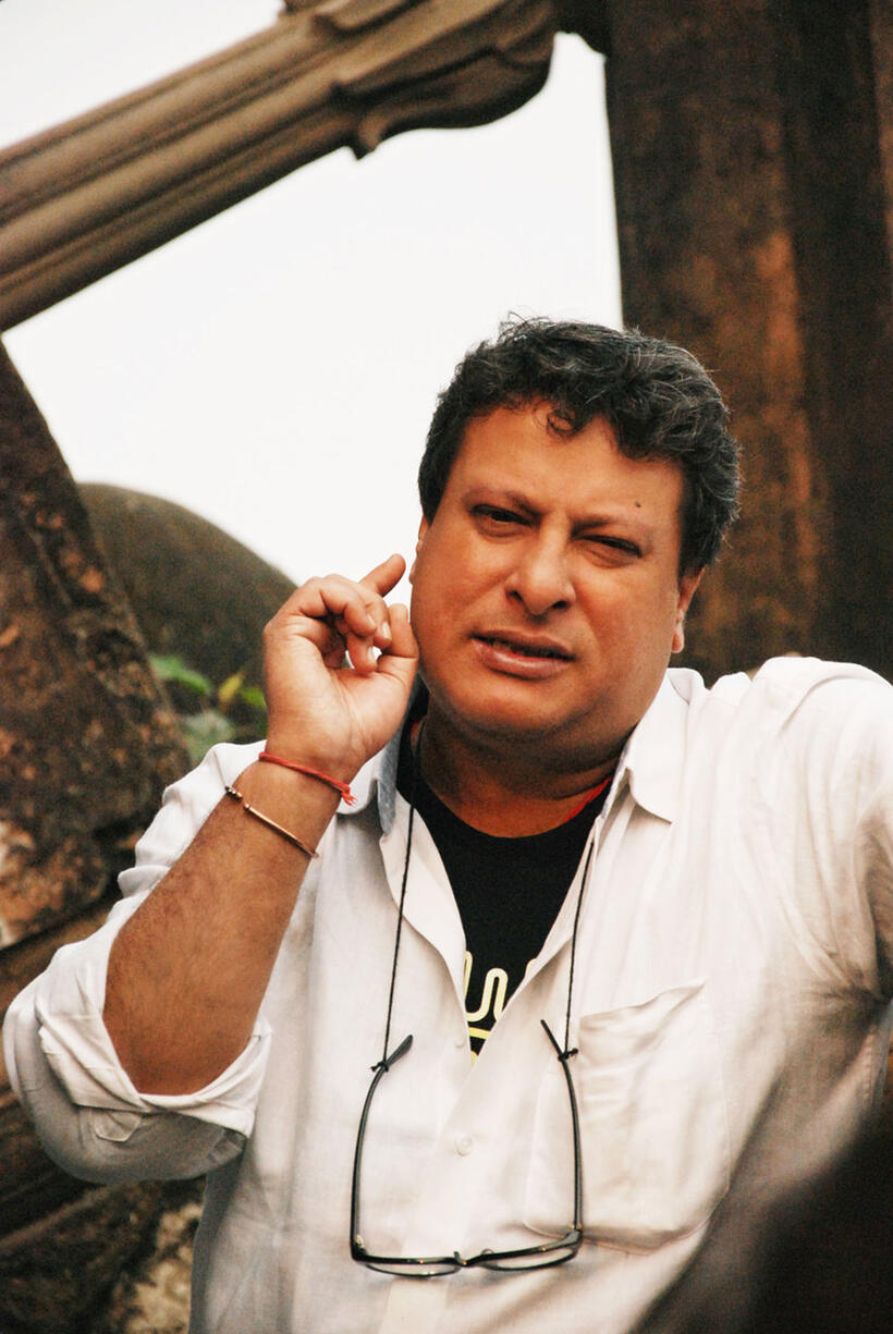 Director Tigmanshu Dhulia on the set of "Bullett Raja."
