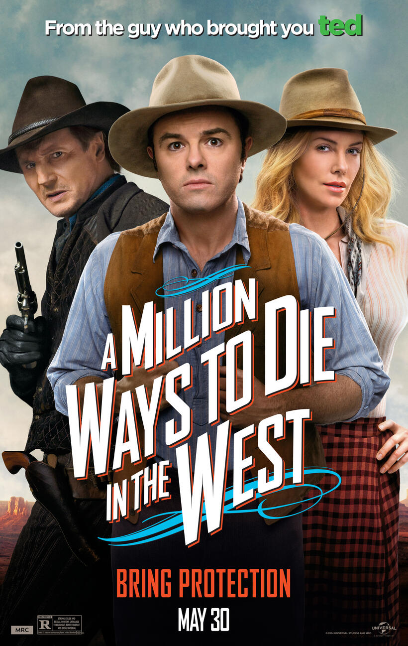 Poster art for "A Million Ways to Die in the West."