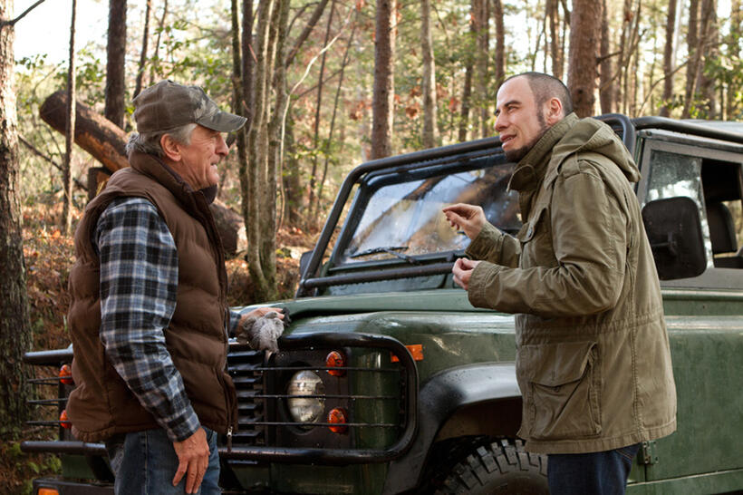Robert De Niro as Benjamin Ford and John Travolta as Emil Kovac in "Killing Season."