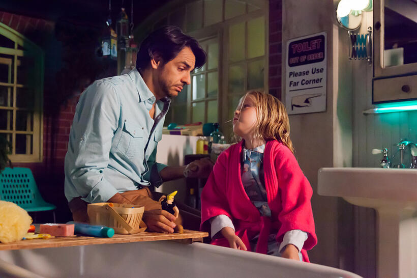 Eugenio Derbez as Valentin and Loreto Peralta as Maggie in "Instructions Not Included."