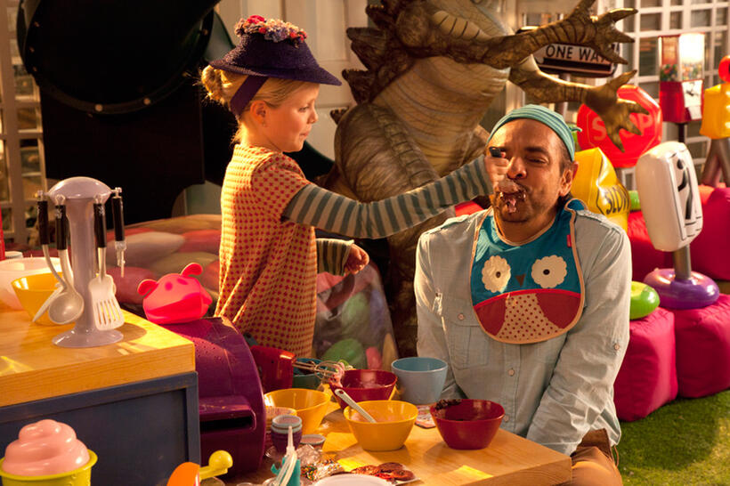 Loreto Peralta as Maggie and Eugenio Derbez as Valentin in "Instructions Not Included."