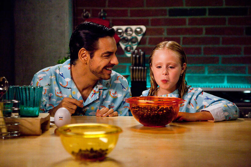Eugenio Derbez as Valentin and Loreto Peralta as Maggie in "Instructions Not Included."