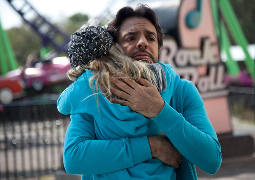 Loreto Peralta as Maggie and Eugenio Derbez as Valentin in "Instructions Not Included."