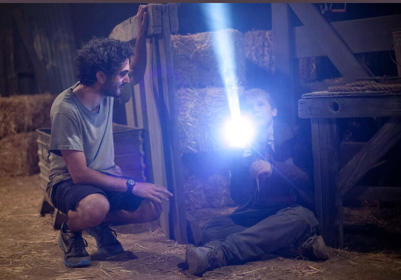 Director Dave Green and Reese Hartwig in "Earth to Echo."