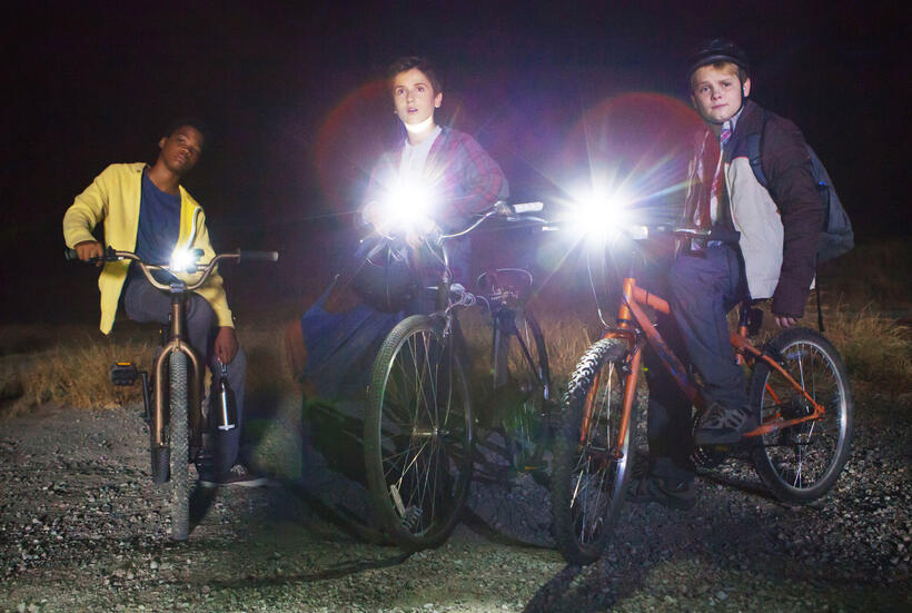 Astro, Teo Halm and Reese Hartwig in "Earth to Echo."