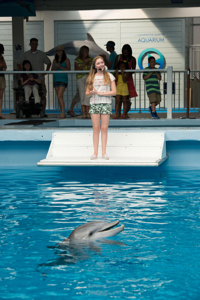 Cozi Zuehlsdorff as Hazel Haskett in "Dolphin Tale 2."