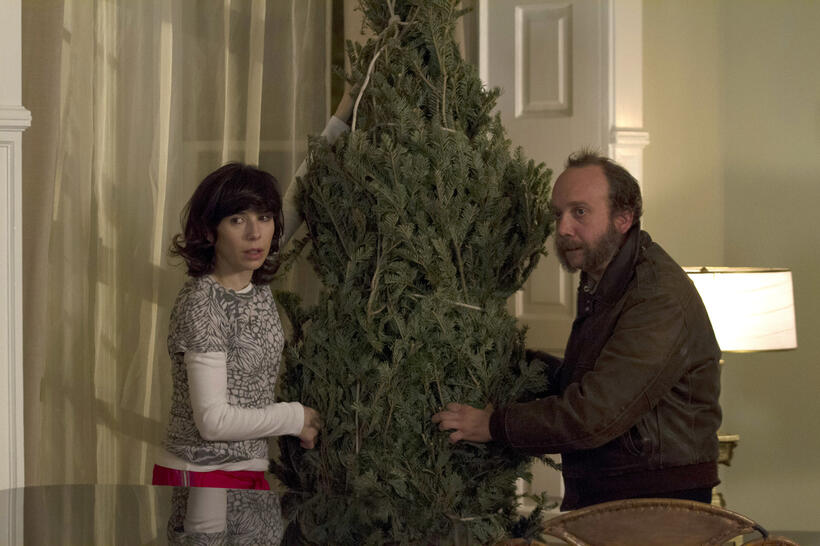 Paul Giamatti as Denis and Sally Hawkins as Olga in "All Is Bright."