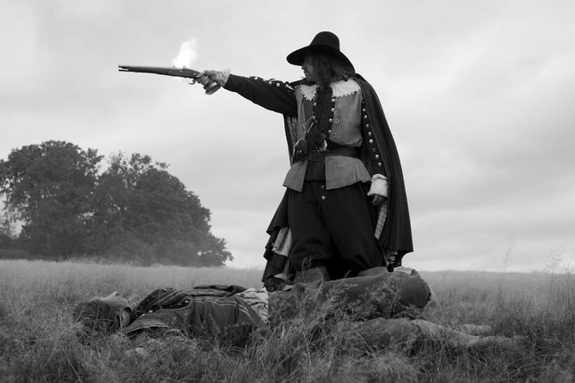 Michael Smiley as O'Neil and Ryan Pope as Cutler in "A Field in England."