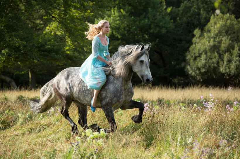 Lily James in "Cinderella."
