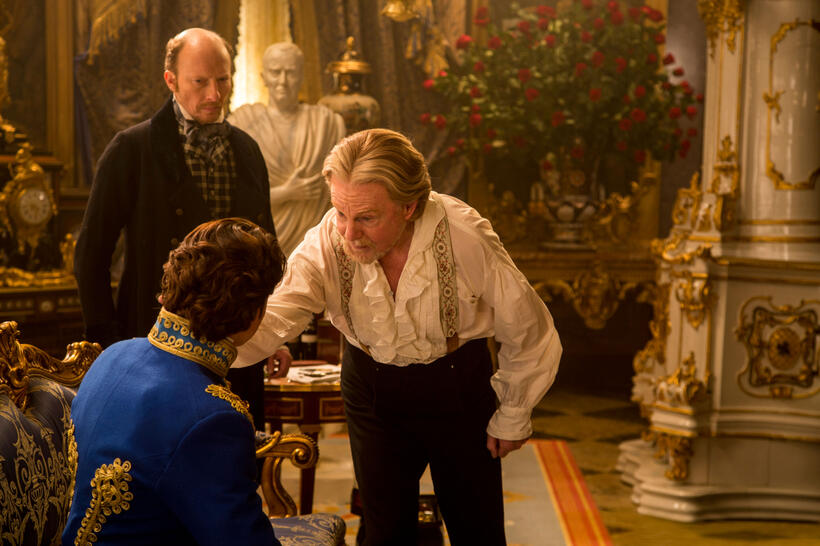 Richard Madden and Derek Jacobi in "Cinderella."