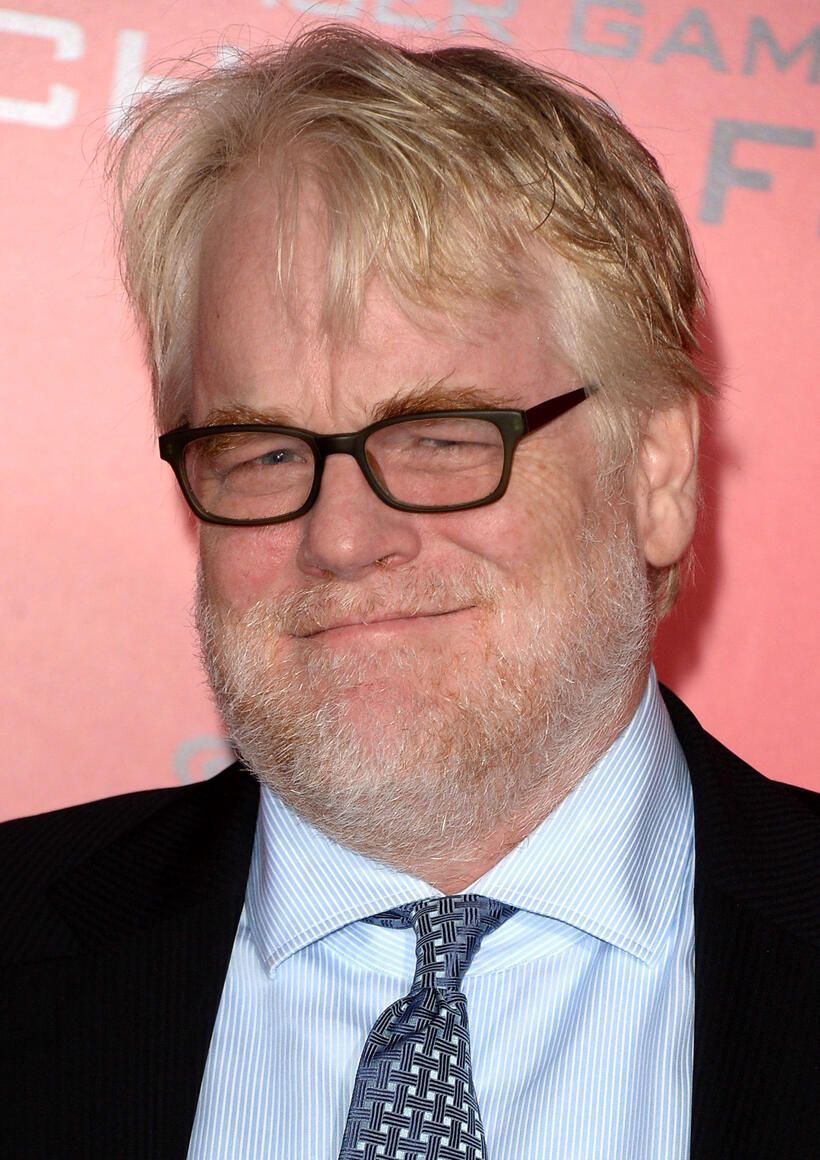 Philip Seymour Hoffman at the California premiere of "Hunger Games: Catching Fire."