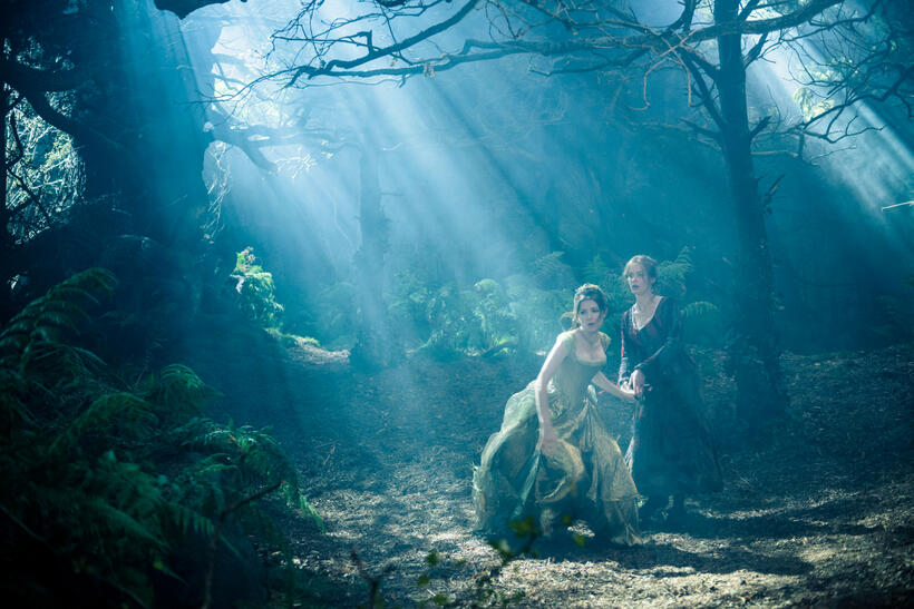 Anna Kendrick as Cinderella and Emily Blunt as Baker's Wife in "Into the Woods."