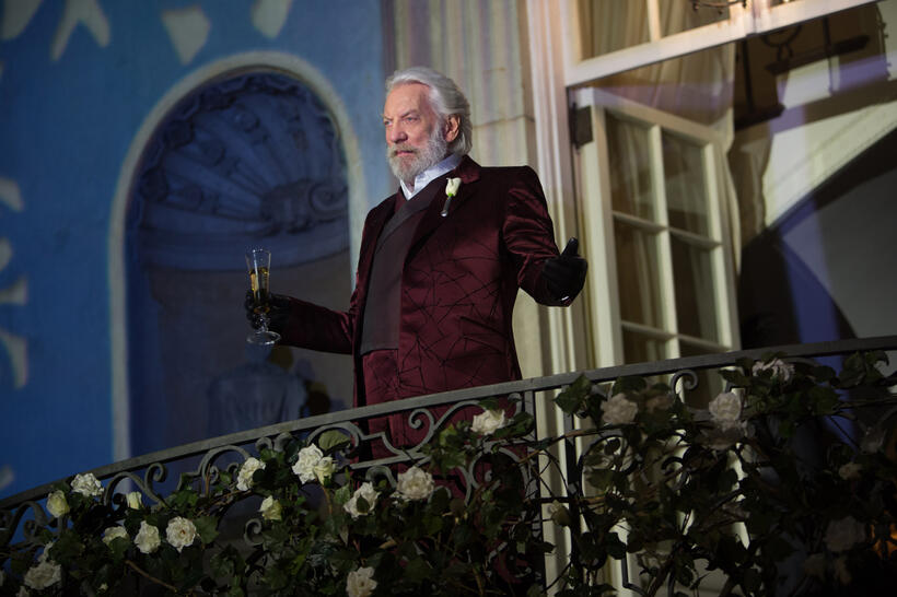 Donald Sutherland as President Snow in "The Hunger Games: Catching Fire."
