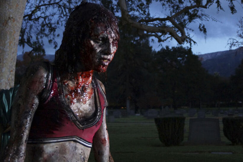 Zombie cheerleader from the horror comedy “ALL CHEERLEADERS DIE” 