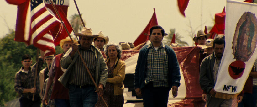 Michael Pena as Cesar Chavez in "Cesar Chavez."