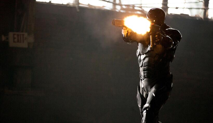 Joel Kinnaman as RoboCop in "RoboCop."