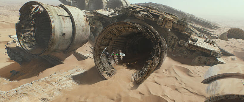 A scene from "Star Wars: Episode VII - The Force Awakens."