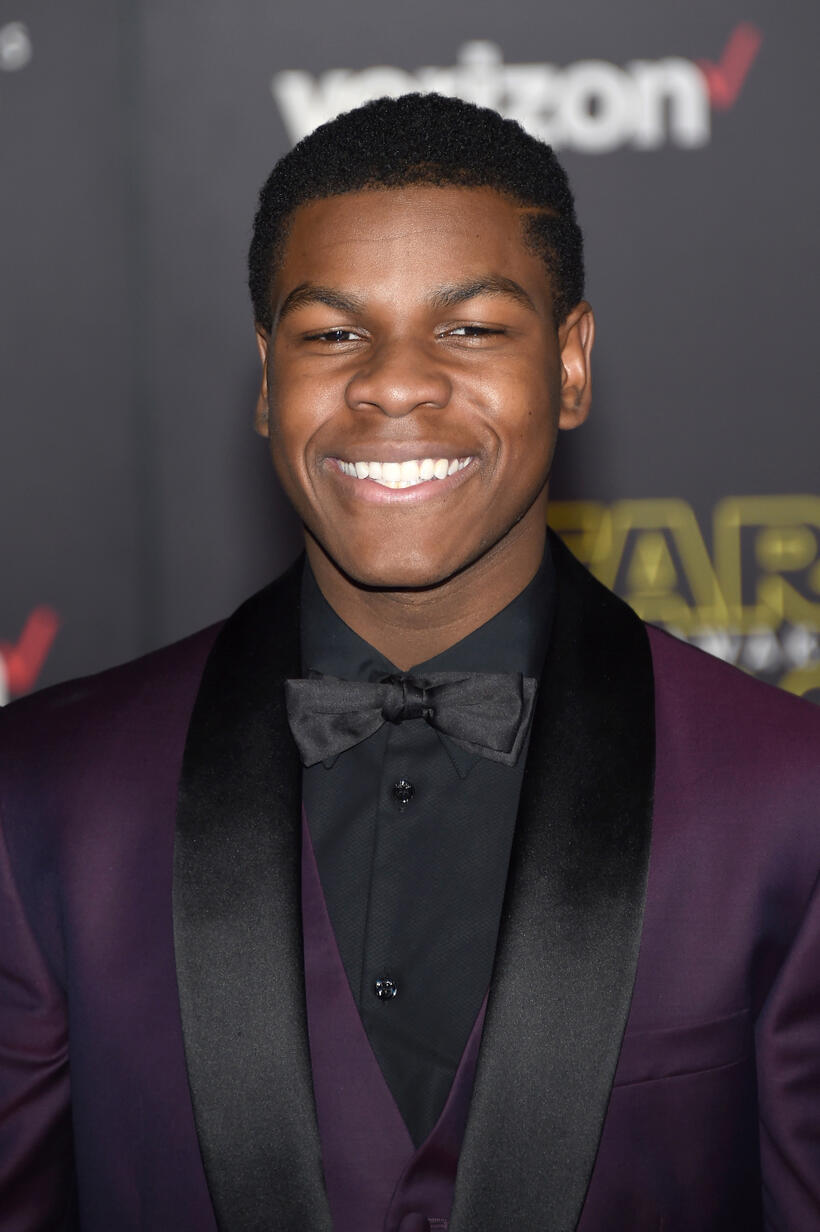 John Boyega at the California premiere of "Star Wars: The Force Awakens."
