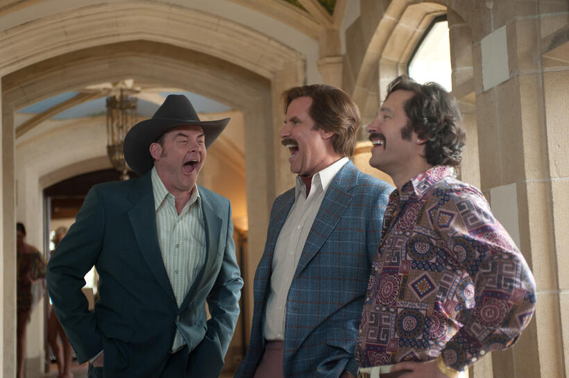 David Koechner, Will Ferrell and Paul Rudd in "Anchorman 2: The Legend Continues."