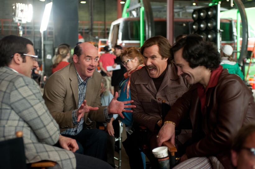 Steve Carell, David Koechner, Will Ferrell and Paul Rudd in "Anchorman 2: The Legend Continues."