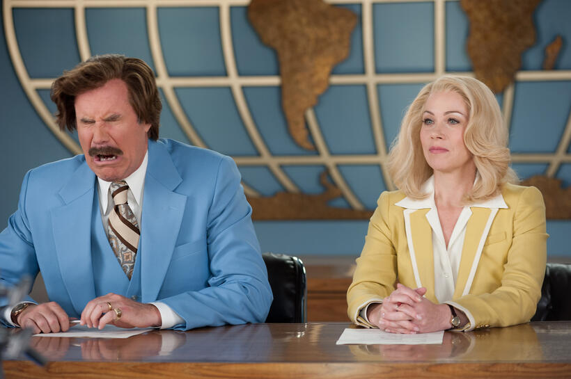 Will Ferrell and Christina Applegate in "Anchorman 2: The Legend Continues."