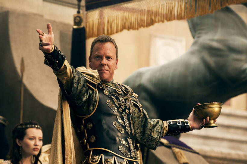Kiefer Sutherland as Corvus in "Pompeii."