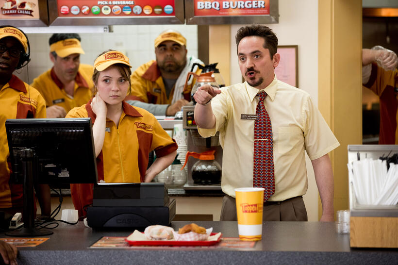 Raven Angeline Whisnant as Charlotte and Ben Falcone as Keith Morgan in "Tammy."