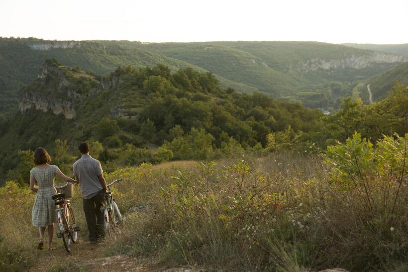 Charlotte Le Bon as Marguerite and Manish Dayal as Hassan Kadam in "The Hundred-Foot Journey."
