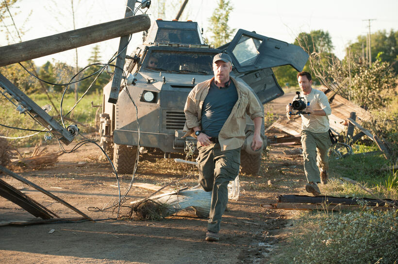 Matt Walsh as Pete and Lee Whittaker as Lucas in "Into the Storm."