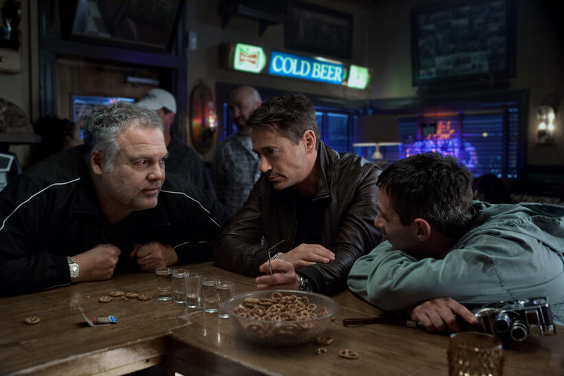 Vincent D'onofrio as Glen Palmer, Robert Downey Jr. as Hank Palmer and Jeremy Strong as Dale Palmer in "The Judge."
