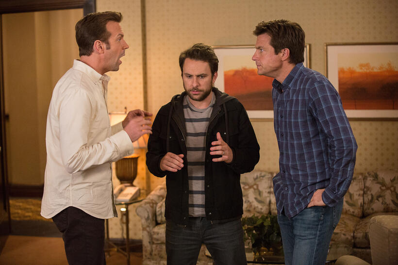 Jason Sudeikis as Kurt Buckman, Charlie Day as Dale Arbus and Jason Bateman as Nick Hendricks in "Horrible Bosses 2."