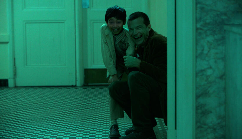 Rohan Chand as Chaitanya Chopra and Jason Bateman as Guy Trilby in "Bad Words."