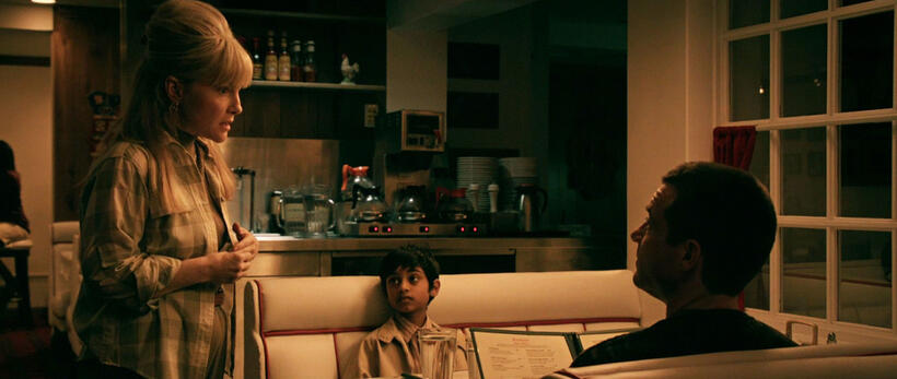 Rachael Harris, Rohan Chand and Jason Bateman in "Bad Words."