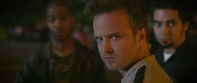 Scott Mescudi as Benny, Aaron Paul as Tobey Marshall and Ramon Rodriguez as Joe Peck in "Need For Speed."