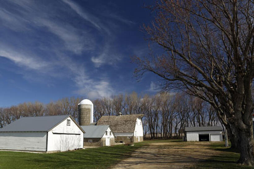Movie still from "Farmland"