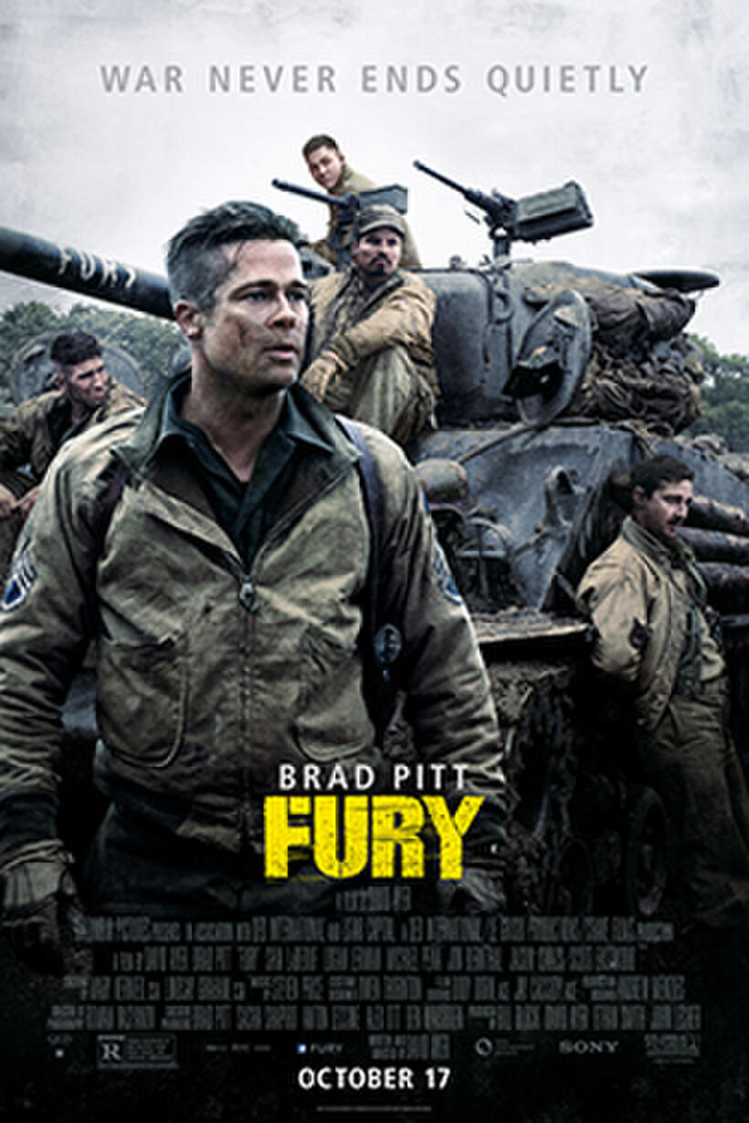brad pitt in fury poster art