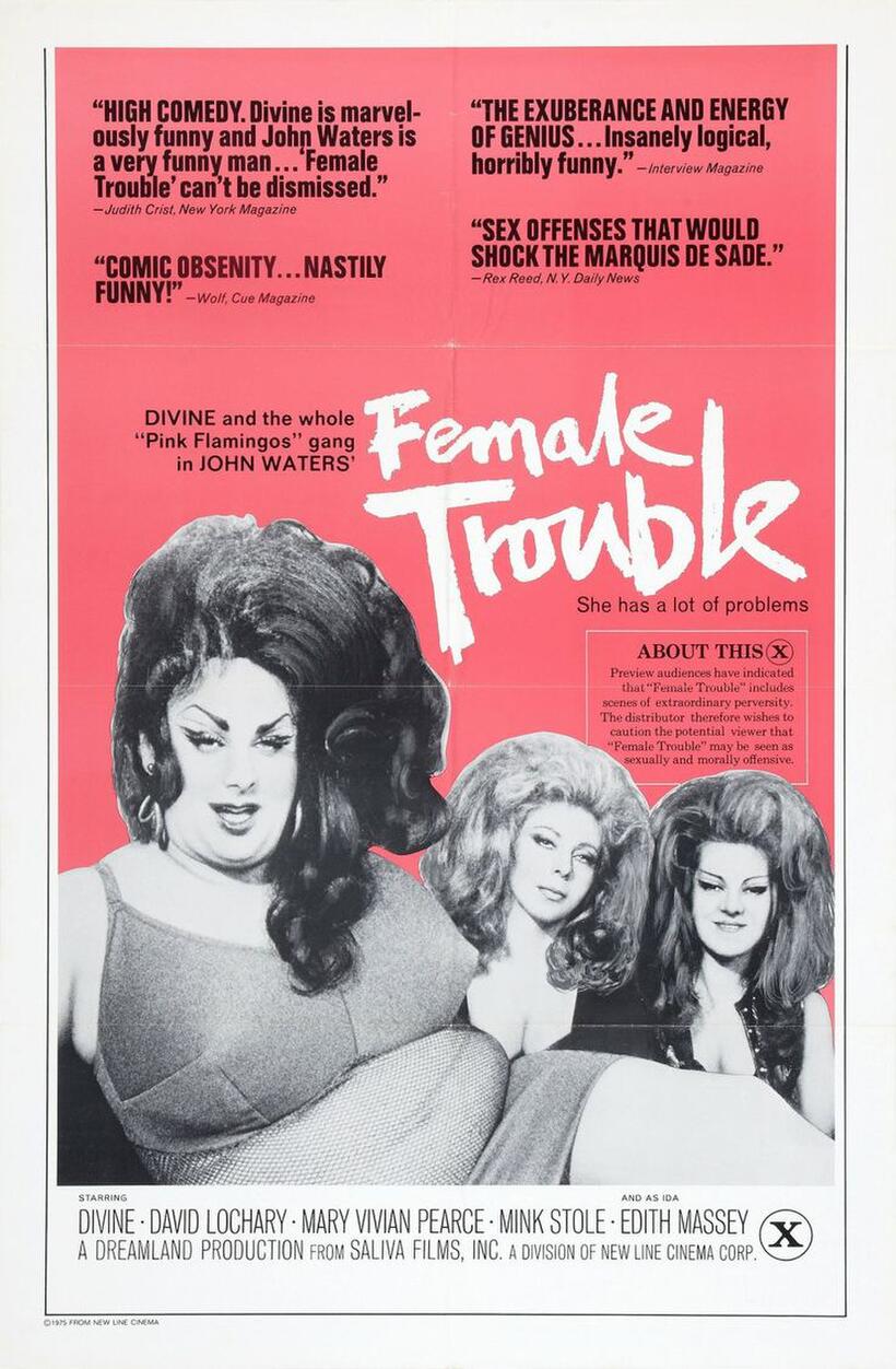 Poster art for "Female Trouble."